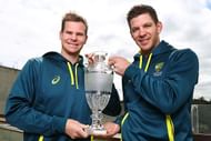 Steve Smith & Tim Paine Return to Melbourne With Ashes Trophy
